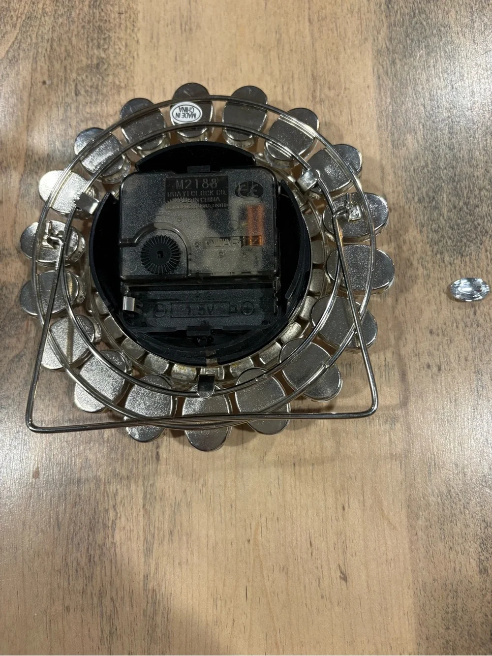 Pier 1 Silver Crystal Sunburst Clock